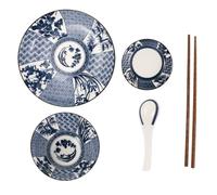 VALICLUD Japanese Style Ceramic Bowl Tableware for One Person Handmade Porcelain Dinnerware with Smooth Surface and Easy to Clean for Soups Salads Noodles and Fruits Housewarming Gift