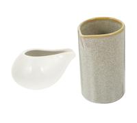 VALICLUD Japanese Style Ceramic Milk Pitcher Vintage Creamer Jug with Special Spout for Coffee Milk Sauce and Syrup Serving Practical and Spill-Resistant for Cafes and Home Use