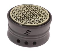 VALICLUD Japanese Style Ceramic Teapot Warmer with Hollow-out Design Heat-resistant Porous Ventilation Heater for Household Tea Heating Black Premium Ceramic and Copper Random Color