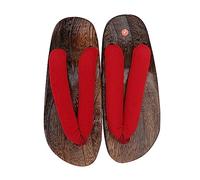 VALICLUD Japanese Style Clogs Slippers for Men Stylish Summer Sandals Comfortable Wooden Clogs Fashionable Red