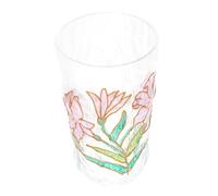 VALICLUD Japanese Style Embossed Floral Glass Cup for Water Juice Tea Cocktail Heat-Resistant Beverage Tumbler for Home Bar Party Use