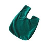 VALICLUD Japanese Style Knot Bag Portable Flannel Wrist Handbag Retro Storage Cosmetic Snack Pouch Solid Colour Cloth Bag for Women Outdoor Activities