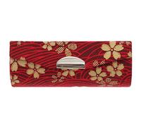 VALICLUD Japanese Style Lipstick Holder with Mirror Portable Small Lipstick Container with Cloth Surface Single Case for Travel Camping Parties and Daily Carry