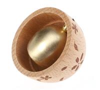 VALICLUD Japanese Style Wooden Fridge Magnet Doorbell with Floral Pattern Beech Wood and Copper Decorative Refrigerator Magnet Accessories Strong Magnetic Suction for Kitchen Office and