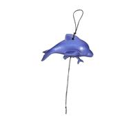 VALICLUD Japanese Wind Chime Cast Iron Dolphin Outdoor Windchime Weather-resistant Metal Hanging Bell Retro Garden Balcony Patio Ornament with Soothing Clear Sound