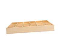 VALICLUD Jewelry Organizer Box with Compartments Multi Use Storage Divider Tray for Necklace Bracelet Keys and Small Items Natural Wood Display Holder for Home Craft and Tabletop Use