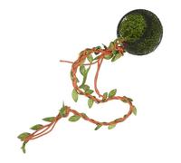 VALICLUD Jumping Spider Shelter Hideout Metal Material Natural Habitat Simulation with Artificial Plant Vines and Leaves Decorations and Easy for Cube Jumping Enclosure and Pet Habitat