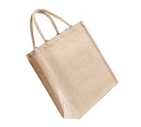 VALICLUD Jute Shopping Bag Burlap Handheld Tote for Grocery Vegetables Fruits Casual Handbag for Outdoor Home School Use