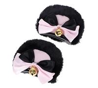 VALICLUD Kawaii Bear Ears Hair Clips Bow 1 Pair 3D Cosplay Hair Accessories for Girls and Women Cute Animal Barrettes for Halloween and Role Play
