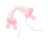 VALICLUD Kawaii Lolita Lace Headband Bow Soft Hairband for Cosplay and Special Occasions Vintage-inspired Decorative Headdress for Maid Costumes