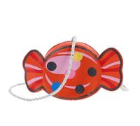 VALICLUD Kids Candy Shaped Mini Crossbody Bag Orange Coin Purse for Girls Lovely Storage Pouch Adjustable Strap for Little Ones Everyday Use