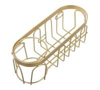 VALICLUD Kitchen Sink Sponge Holder with Brush Rack Wire Basket Organizer for Efficient Space Use Golden Finish Sink Caddie for Dishwashing Tools and Soap Storage