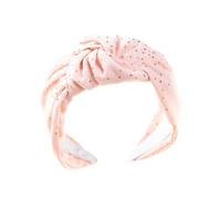 VALICLUD Knotted Headband Wide Brim Twisted Hair for Cross Hair Hoop Styling Gold Dot Accents for Newborn Headbands and for Girls