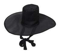VALICLUD Korean Traditional Hat for Black Small Top Hat Hanbok Ancient Style Korean Drama Kingdom Costume Accessory for Stage Performance and Party