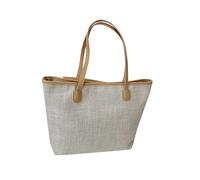 VALICLUD Large Capacity Canvas Handbag for Women Casual Summer Tote Bag with Zipper Foldable Lightweight Shopping Bag with Sturdy Handle for Beach Dating Daily Use