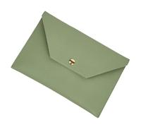 VALICLUD Large Capacity Dual-Sided Leather Makeup Bag and Mobile Phone Lipstick Holder Envelope Cash Wallet for Women, Travel Cosmetic Brush Pouch in Teal