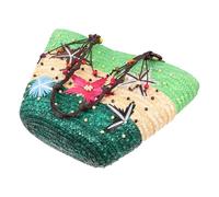 VALICLUD Large Capacity Girl Hand-woven Bag Made of Wheat Straw Woven Material with Green Colour Suitable for Leisure Walking and Going for Parties