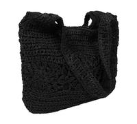 VALICLUD Large Capacity Hand Woven Straw Tote Bag Stylish Summer Shoulder Bag for Women Travel Beach Picnic Casual Handbag Scratch-resistant Design