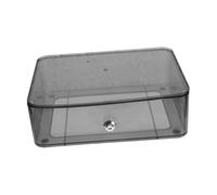VALICLUD Large Capacity Makeup Organizer Plastic Drawer Storage Box Lid Skincare Jewelry Organizer Grey Silver Cosmetic Storage Box
