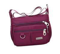 VALICLUD Large Capacity Oxford Cloth Women Messenger Bag Adjustable Single Shoulder Crossbody Handbag Leisure Style with Multiple Pockets for Casual Daily Use Purple
