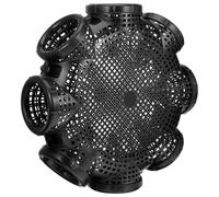 VALICLUD Large-capacity Plastic Crab Trap and Eel Basket for Outdoor Fishing Handmade Fishing Bait Trap to Greatly Save Bait Cost Sturdy Black Net for Effective Crabbing