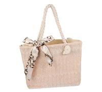 VALICLUD Large Capacity Straw Woven Shoulder Bag for Women Multipurpose Handbag with Spacious Storage Lightweight Casual Tote for Shopping Parties Beach Fashion Beige Handbag
