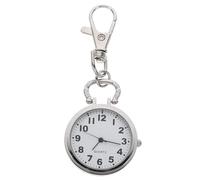 VALICLUD Large Dial Quartz Nurse Watch Hanging Fob Portable Zinc Alloy Pocket Watch for Students and Medical Staff Big Numbers Small Size Stainless Steel
