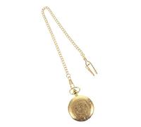 VALICLUD Large Gold Pattern Quartz Movement Pocket Watch Vintage Hanging Necklace Accessory for Men Women Retro Style Suitable for Daily Wear and