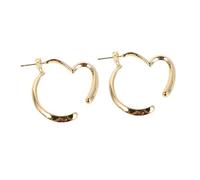 VALICLUD Large Heart Hoop Earrings for Women Asymmetrical Gold Irregular Heart Shaped Drop Jewelry Statement Open Hoop Accessory for Parties and Special Occasions with Ready Gift Packaging