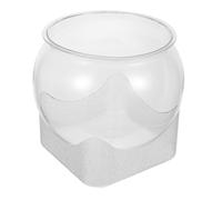 VALICLUD Large Plastic Fish Bowl for Desktop - Unbreakable Multifunctional Goldfish Aquarium and Terrarium Container, Sturdy Home and Office Decorative Fish Tank