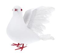 VALICLUD Large Wing Artificial Pigeon Birds for Home Decoration White Wedding Pigeon Ornaments for Peaceful Displays for Weddings and Seasonal Decor