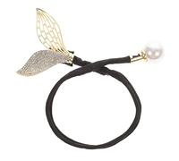 VALICLUD Lazy Hair Bun Maker with Rhinestone Pearl Mermaid Tail Design Easy Curler for Thin Hair for Women’s Wedding