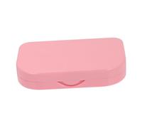 VALICLUD Led False Eyelash Organizer Box Mirror Pink Portable Lash Storage Case for Travel and Daily Use