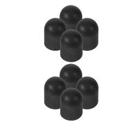 VALICLUD Leg Caps with Weather Adaptability and Universal Compatibility Black round 8pcs Plastic Anti Sink Leg Pads for Charcoal Grill and Outdoor Stoves for Camping and Rainy Days