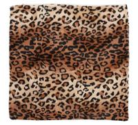 VALICLUD Leopard Print Cushion Cover Square 17.72In Animal Printed Plush Throw Pillow Case for Dining Room Kitchen Chair Back Seat