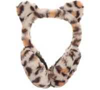 VALICLUD Leopard Print Ear Winter Warm Cartoon Earmuff for Girls Comfortable Furry Ear Warmer for Outdoor Activities for Ice-skating Skiing and More