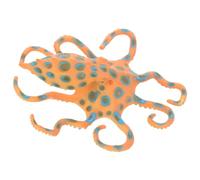 VALICLUD Lifelike Blue Ringed Octopus Figure Plastic Model Smooth Edges Safe to Touch Lightweight Sea Animal for Room and Bedroom Decor Educational Display