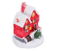 VALICLUD Lifelike Resin Snow Village House Ornament for Holiday Decor Miniature Christmas Cottage with Intricate Detailing Compact for Dollhouses Fairy Gardens and Seasonal Displays