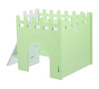 VALICLUD Light Green Pvc Hamster House Hideout with Ramp Multipurpose Privacy Living Space Small Rabbit Relax Sleep Hideaway
