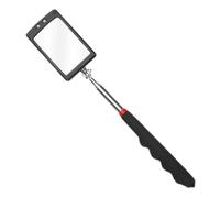 VALICLUD Lighted Telescoping Inspection Mirror with Swivel Ball Joint Extendable Flexible Mirror Stick for Mechanics Firefighters Engineers and Homeowners Portable Retractable Tool for Car