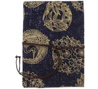 VALICLUD Lightweight Cloth Book Cover with Stylish Retro Totem Pattern, Adjustable A5 Book Sleeve Protector, Anti-wear Fabric Sleeve for Personal Collection and Gallery Environments