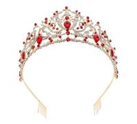 VALICLUD Lightweight Rhinestone Tiara for Bride Wedding Crown Bridal Hairpiece Comfortable Ergonomic Design for Birthday Prom Party and Coming of Age Ceremony