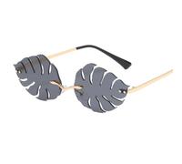 VALICLUD Lightweight Women Sunglasses with Unique Leaves Design Metal Frame, Anti-uv Protection, Party Decoration and Photo Prop Accessories for Stylish and Fashionable Looks