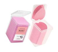 VALICLUD Lint Free Nail Polish Remover Pads and Nail Wipes 400pcs Pink Cotton Pads for and Eyelash Extension Glue Cleaning