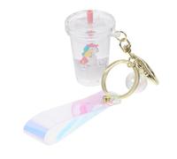 VALICLUD Liquid Quicksand Keychain Pendant Cute Bag Ornament Fashionable Key Ring Accessory for Women and Kids Gift 5.12X1.97X1.18In