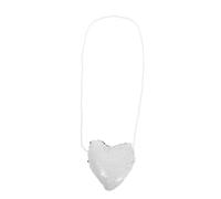 VALICLUD Little Mini Sequin Crossbody Purse Sparkly Heart Shaped Messenger Bag Strap for School Travel Shopping Cute Satchel