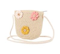 VALICLUD Little Purses for Girls Boys and Girls Beach Bag Straw Woven Summer Tote Crossbody Straw Purse Fashionable for Parties Travel Random Color
