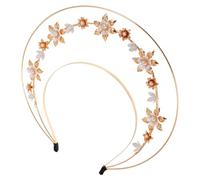 VALICLUD Lolita Crown Headband Flower Headband for Women Metal Floral Goddess Crown
