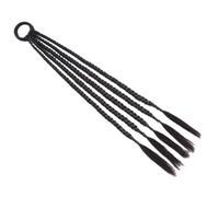 VALICLUD Long Braided Ponytail Extension Wig with Synthetic 5-strand Fishbone Braid Natural Black for Women Stylish Hairpiece Suitable for Daily Wear