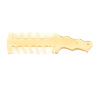 VALICLUD Long-handled Ox Horn Comb Dual Sided Fine Tooth for Dandruff Removal Nits Terminator Comb for Hair Care and Pet Grooming at Home Travel